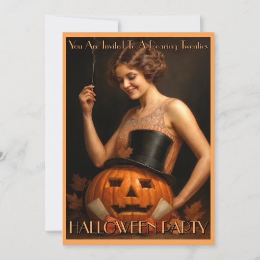 1920's Flapper Halloween Party Invitation (Devant)