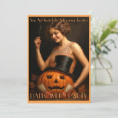 1920's Flapper Halloween Party Invitation (Debout devant)