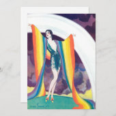 1920s Flapper met Rainbow Blank Kaart (Voorkant / Achterkant)