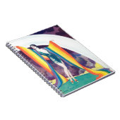 1920s Flapper met regenboog spiraal foto Notitiebo Notitieboek (Rechterzijde)