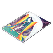 1920s Flapper met regenboog spiraal foto Notitiebo Notitieboek (Linkerzijde)