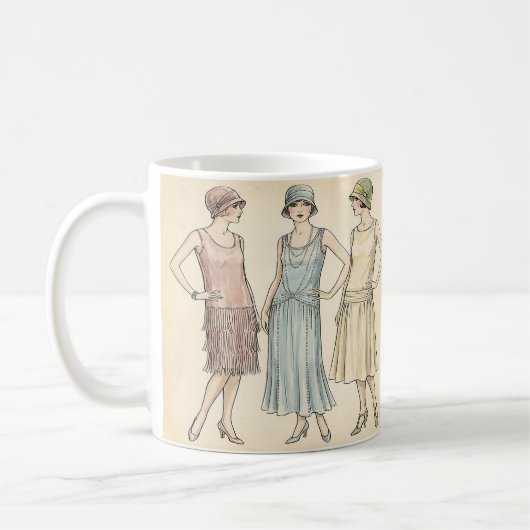 1920s Flapper Mode — Retro Art Deco Mok (Links)