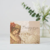  1920s Flapper Thinking of You Briefkaart (Staand voorkant)