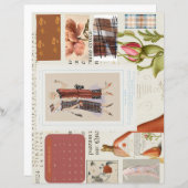 1920s Franse Mode Bord Kalender Stationery (Voorkant / Achterkant)