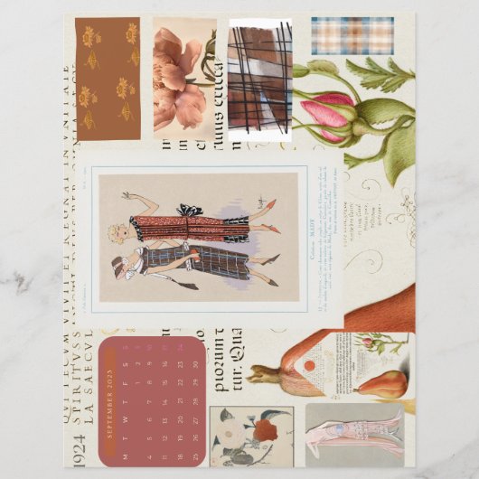 1920s Franse Mode Bord Kalender Stationery (Voorkant)