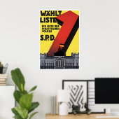 1920s German Election Poster SPD Labour Party (Bureau à domicile)