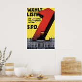 1920s German Election Poster SPD Labour Party (Cuisine)