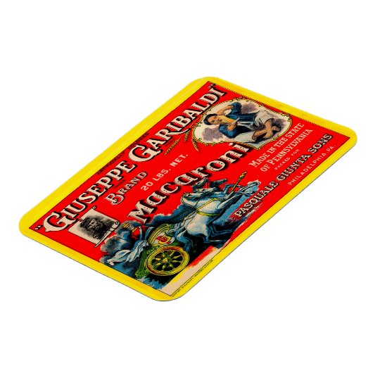 1920s Giuseppe Garibaldi macaroni Magneet (Linkerzijde)