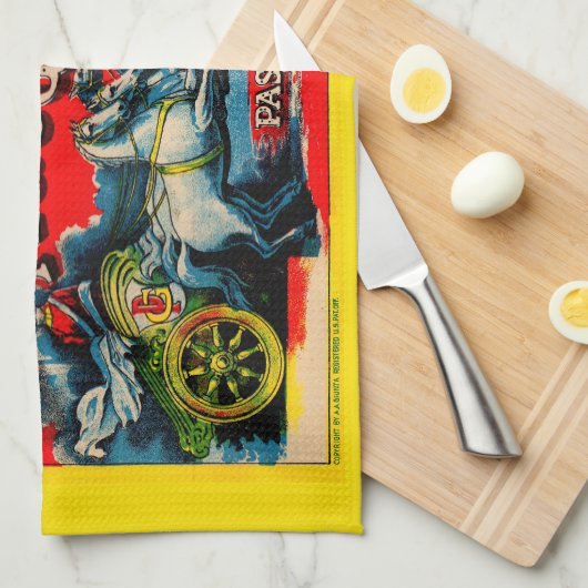 1920s Giuseppe Garibaldi macaroni Theedoek (Quarter Fold)