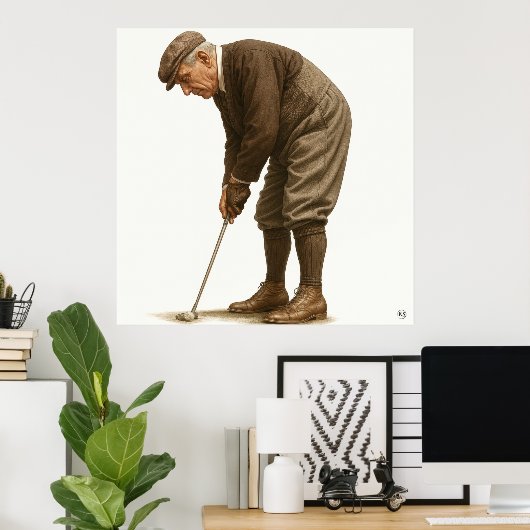 1920's Golfmode - Kunstprint Poster (Thuiskantoor)