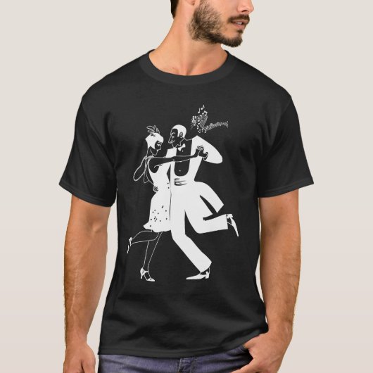 1920's Great Gatsby Glamorous Couple Dancing Class T-shirt (Voorkant)