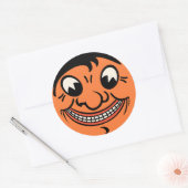 1920s  Halloween Jack O'Lantern Gezicht Ronde Sticker (Envelop)