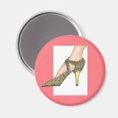 1920s hoge hak schoen magneet (Voorkant / Achterkant)