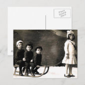 1920's kerst Briefkaart (Voorkant / Achterkant)