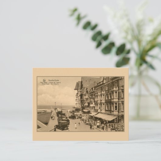 1920s Knokke Zoute Belgium Het aperitif uur Briefkaart (Staand voorkant)