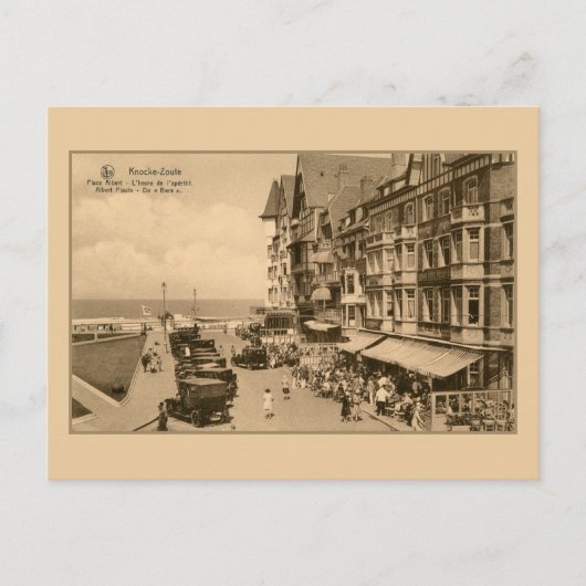 1920s Knokke Zoute Belgium Het aperitif uur Briefkaart (Voorkant)