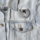 1920s Lacrosse Player Ronde Button 5,7 Cm (In situ)