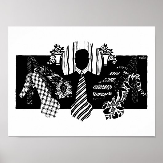 1920s Mannen Stropdassen en Poster (Voorkant)