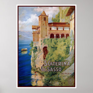 1920s-meer van Maggiore belemmeren Italiaans reiz Poster