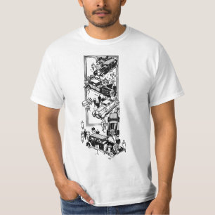 1920s mensen autoshow kunst illustratie  t-shirt