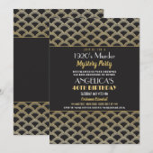 1920s Murder Mystery Dinner Verjaardagsfeest Kaart (Voorkant / Achterkant)