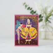 1920s New York Hippodrome-programma cover Briefkaart (Staand voorkant)