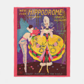 1920s New York Hippodrome programma cover print Fleece Deken (Voorkant)