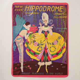 1920s New York Hippodrome programma cover print Sherpa Deken