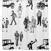 1920s skelet toile flappers antiek sinister douchegordijn (Voorkant)