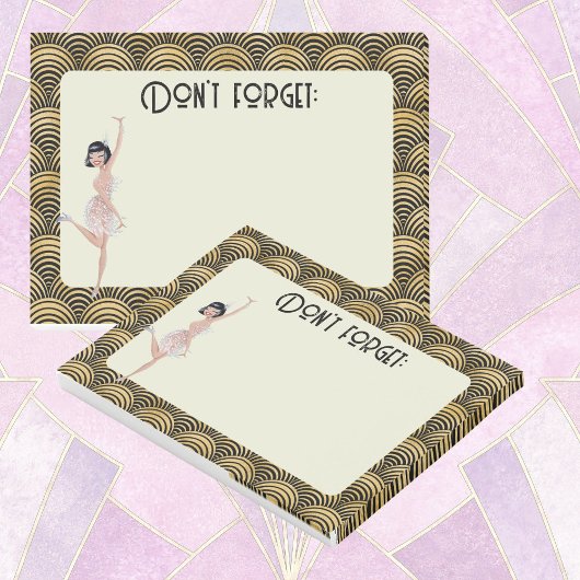 1920's stijl notitieblok twintigers flapper retro  post-it® notes
