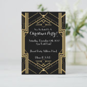 1920's Thema Kerstfeest Uitnodiging (Staand voorkant)