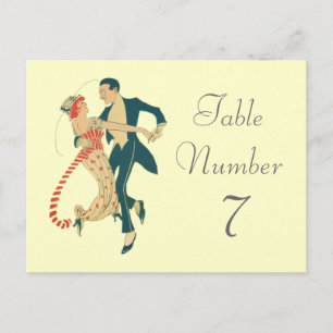 1920's Thema Trouwtafel Nummer Kaarten