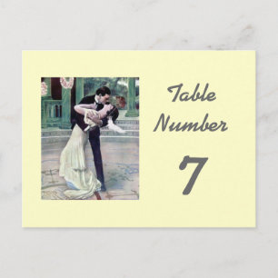 1920's Thema Trouwtafel Nummer Kaarten