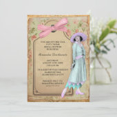 1920's Theme Bridal Shower Invitation Kaart (Staand voorkant)