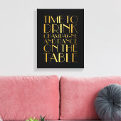 1920's Tijd om te Drinken Champagne Canvas goud (Insitu (Woonkamer))