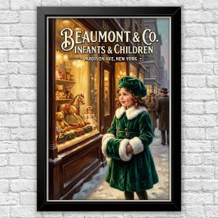 1920s Vintage Kinder Mode Reclame  Poster