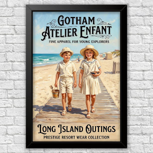 1920s Vintage Kinder Mode Reclame  Poster