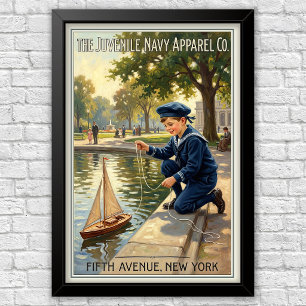 1920s Vintage Kinder Mode Reclame  Poster