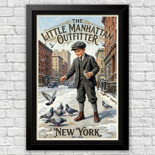 1920s Vintage Kinder Mode Reclame  Poster