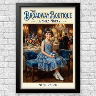 1920s Vintage Kinder Mode Reclame Poster