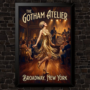 1920s Vintage Mode Reclame Poster