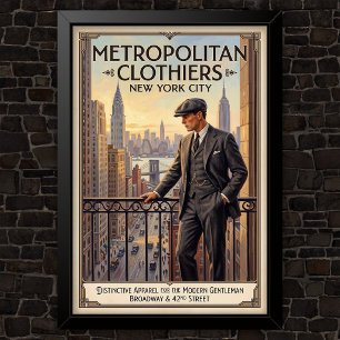 1920s Vintage Mode Reclame Poster