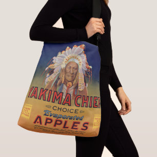 1920s Yakima Chief Evaporated Apples label print Crossbody Tas