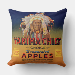 1920s Yakima Chief Evaporated Apples label print Kussen