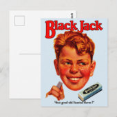 1920s zwarte Jack gum en Briefkaart (Voorkant / Achterkant)