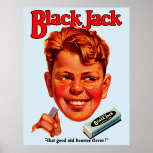 1920s zwarte Jack gum en Poster