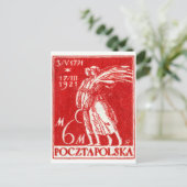 1921 6m Pools poststempel Briefkaart (Staand voorkant)