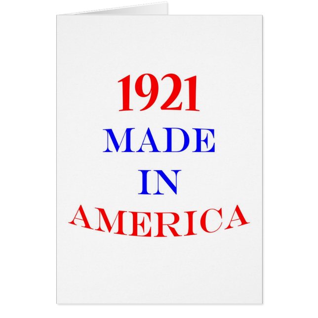 1921 Made in America (Voorkant)