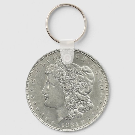 1921 Morgan Silver Dollar Sleutelhanger (Voorkant)