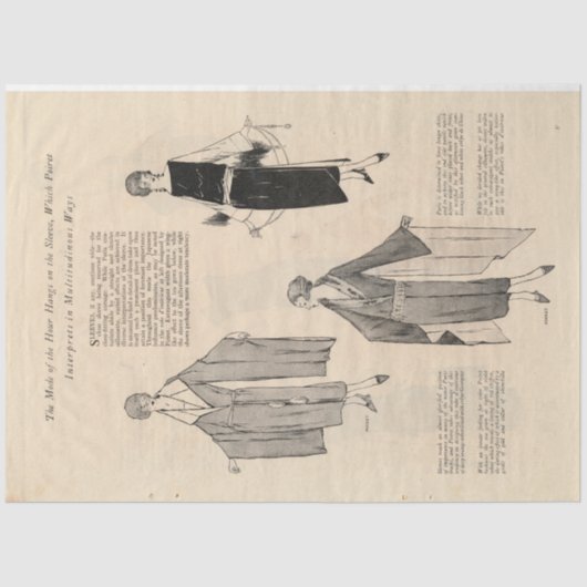 1921 NYC-Mode Ontwerpartikel Tissuepapier (Voorkant)